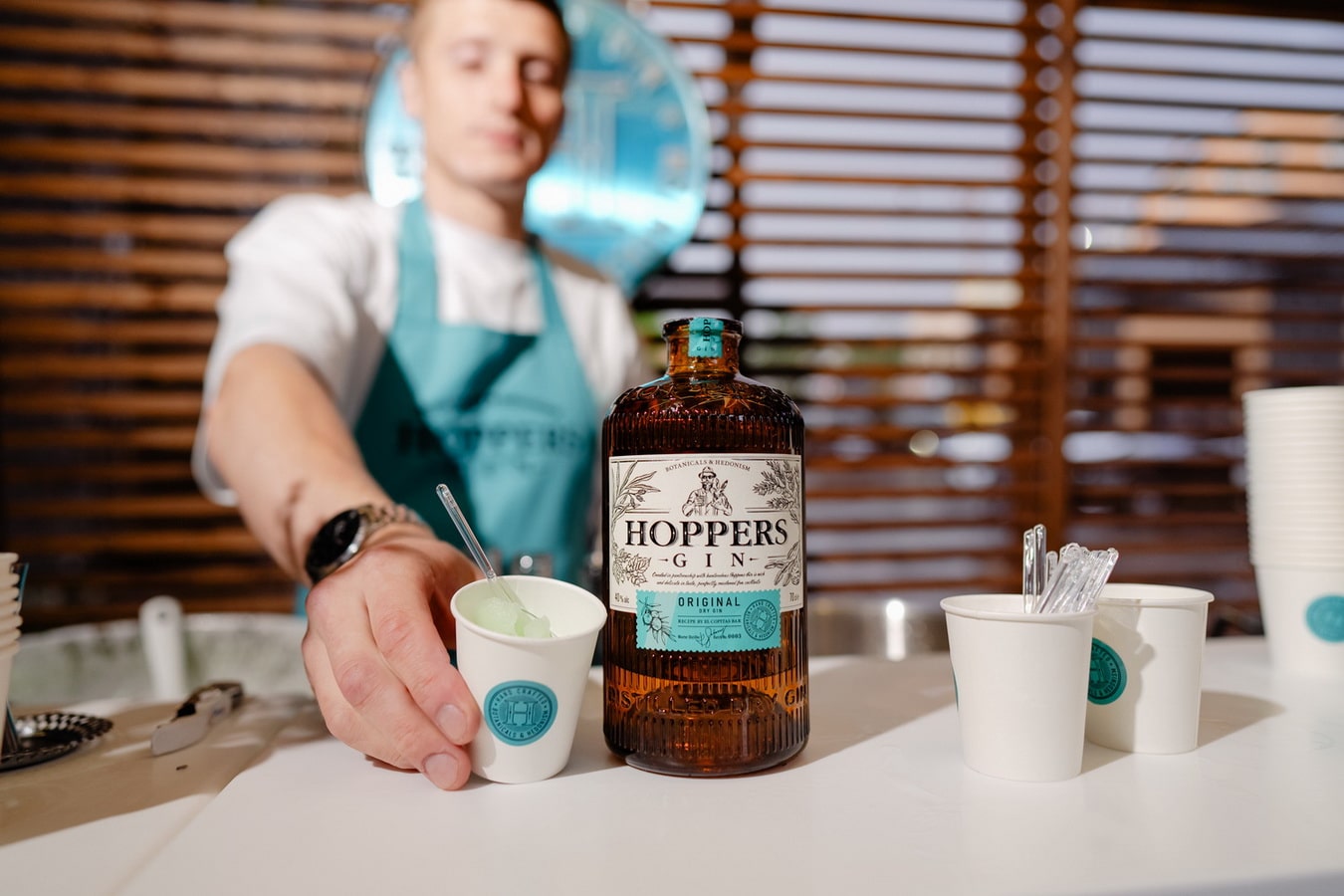 Выездной бар на презентации джина «Hoppers Gin»